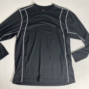 bcg Size M Men's Long Sleeve Performance Tee Athletic Black White Quick Dry